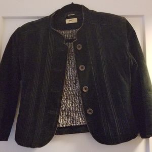 June black Suede Cropped Jacket Size XS pre-owned